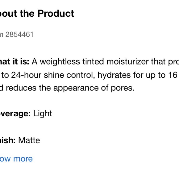 Laura Mercier 
Tinted Moisturizer Oil Free Blurred Matte SPF 30 shade 1 W Blonde - Picture 2 of 2